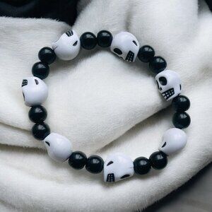 Skull Beaded Stretchable Bracelets